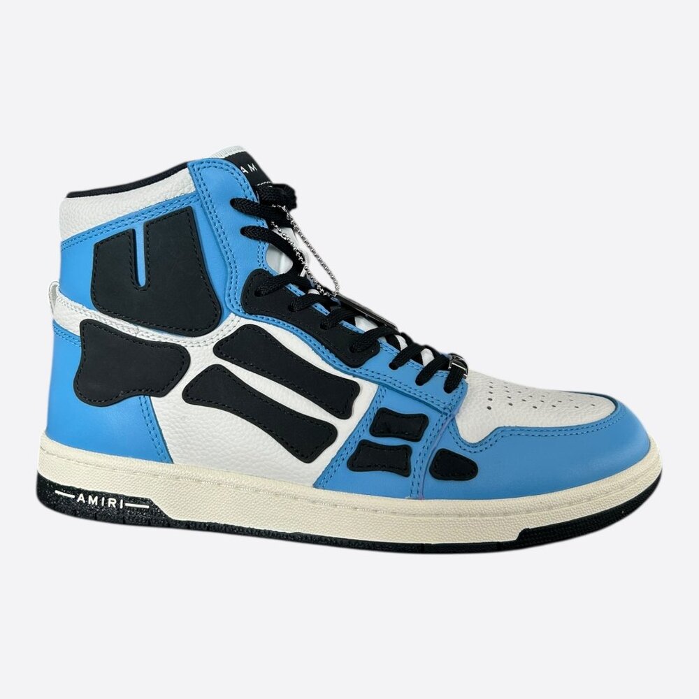 Amiri White Blue & Black Skeleton High Tops